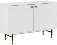 Credenza Bianca 2 Ante Mobiletto Portaoggetti Moderno E Minimalista