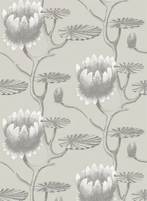 Summer Lily - Designtapete von Cole & Son - Taupe and White