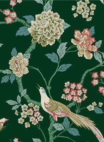 Coordonne Tapete Bird Song - Emerald