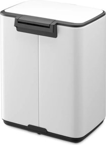 Cestino per la spazzatura bianco in acciaio con pedale 7 l Bo – Brabantia