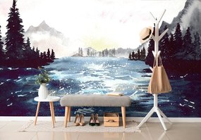 Carta da parati – Terra disegnata