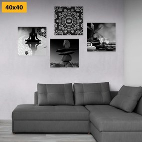 Set di quadri – Armonia Feng Shui in bianco e nero