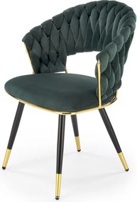 Sedia K551 verde velluto