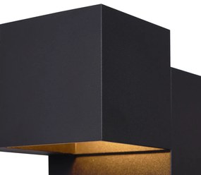 Applique moderna nera a 2 luci - Transfer Double