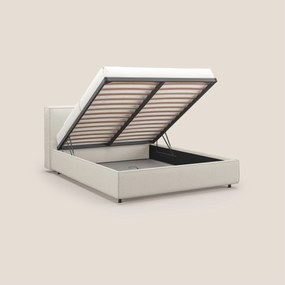 Cocoon letto imbottito contenitore sfoderabile in bouclet impermeabile T07 bianco