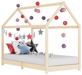 Giroletto Per Bambini İn Legno Massello Di Pino 90x200 Cm /