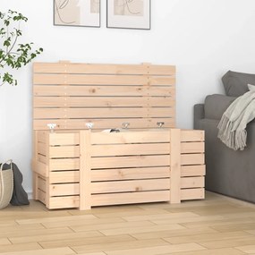 Contenitore Portaoggetti 91x40,5x42 Cm Legno Massello Di Pino /