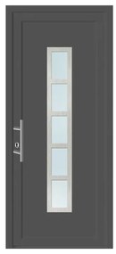 Portoncino d'ingresso in pvc 20011 L 80 x H 210 cm antracite apertura destra
