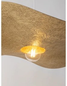 Lampadario a sospensione con filo KAPELLO 1xE27/60W/230V diametro 55 cm bianco/oro