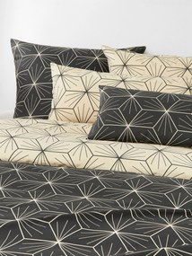 Copripiumino reversibile in cotone con stampa geometrica Ilda