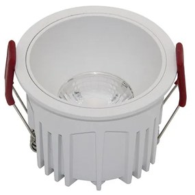 Faretto Da Incasso Moderno Alfa Led Alluminio Bianco Diffusore Pvc Bianco 15W