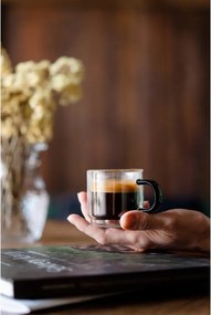 Set di 2 tazze da espresso in vetro da 80 ml Carbon - Vialli Design