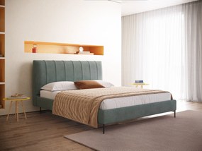 Calliope letto imbottito piedini alti completamente sfoderabile in tessuto smacchiabile T17