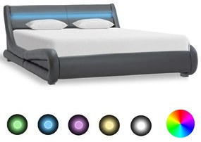 Giroletto Con Led Grigio İn Similpelle 120x200 Cm /