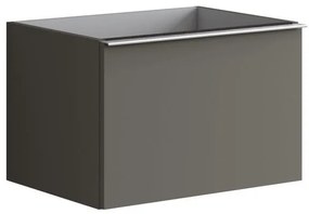 Mobile da bagno sospeso sotto lavabo L 60 x H 40 x P 45.5 cm grigio laccato opaco, 2 cassetti Pixel plain