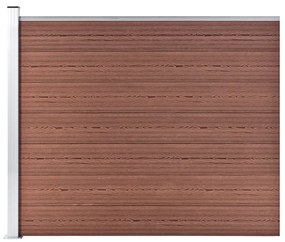 Pannello Di Recinzione İn Wpc 175x146 Cm Marrone /