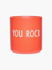 Tazza senza manico di design con scritta Favourite YOU ROCK