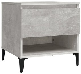 Tavolino grigio cemento 50x46x50 cm in legno multistrato