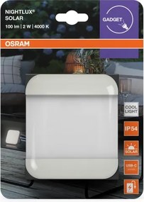 Osram - Lampada solare portatile NIGHTLUX LED/2W/5V IP54 grigia