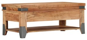 Tavolino da Caffè 110x52x45 cm in Legno Massello di Acacia