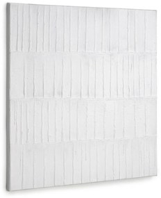 Kave Home - Quadro Basilisa bianco e grigio 90 x 90 cm