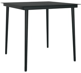 Set da pranzo da giardino 5 pz nero