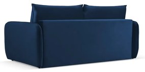 Divano letto in velluto blu scuro 214 cm Vienna - Cosmopolitan Design