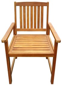 Sedie da giardino 2 pz in legno massello d&#039;acacia marrone