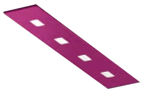 Plafoniera Contemporanea Sparta Metallo Magenta 4 Luci Gx53
