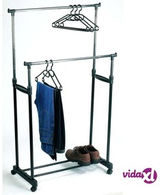 Perel Appendiabiti con 2 Barre 80x43x170 cm
