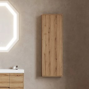 Colonna per mobile bagno PORTOFINO 1 anta P 16 x L 33.7 x H 139 cm rovere oro