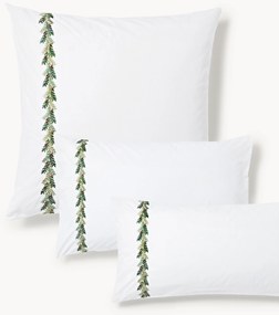 Federa in cotone con ricamo natalizio Evan