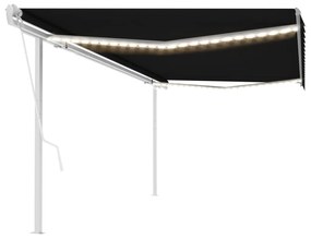 Tenda Automatica Con Sensore Vento E Led 5x3 M Antracite /