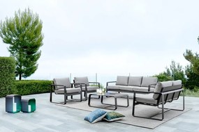 Divano da giardino in alluminio grigio Merrigan - Bizzotto