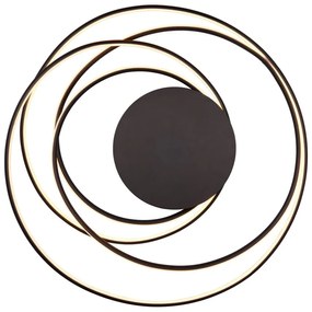 Plafoniera a LED nera con paralume in metallo Nala - Trio Select