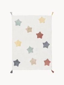 Tappeto per bambini fatto a mano in cotone Stars, lavabile