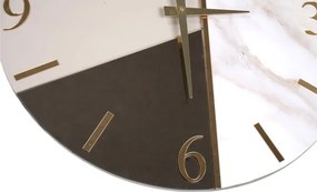 Orologio da Parete Tondo 60 cm Specchio e Marmo