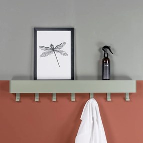 Attaccapanni da parete verde polveroso in metallo con scaffale 72 cm Dax Play – Spinder Design