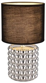 Globo 21626C - Lampada da tavolo VALENTINO 1xE14/40W/230V nero/argento