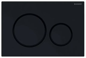 Geberit placca di comando Sigma 20 doppio tasto nero lucido/nero opaco