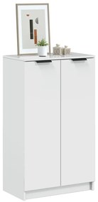 Scarpiera Bianco Lucido 59x35x100 Cm İn Legno Multistrato /