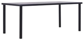 Tavolo Da Pranzo Nero E Grigio Cemento 200x100x75 Cm İn Mdf /