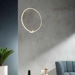 Lampada a sospensione Led OMEGA in metallo verniciato Oro Grande 50 cm