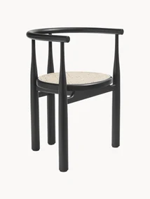 Sedia con braccioli in legno di faggio Bukowski