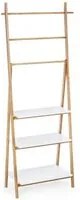 Scaffale in bamboo e legno Audrey con scaletta