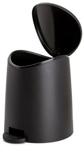 Pattumiera da Bagno Nero con Pedale e Coperchio Cestino Gettacarte di Design