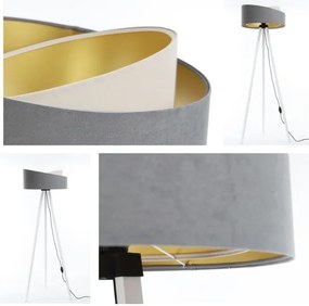 Lampada da terra GALAXY 1xE27/60W/230V grigio/bianco