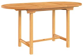Tavolo giardino estensibile 110-160x80x75cm legno massello teak