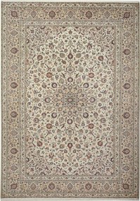 Kashan Tappeto persiano 340x240 Beige (Iran) Annodato A Mano