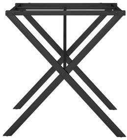 Telaio gambe a x per tavolo da pranzo 60x60x73 cm in ghisa